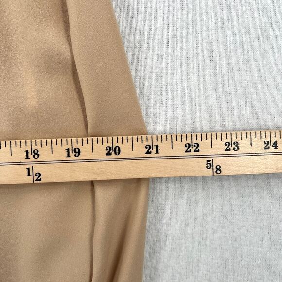 RHEA COSTA Strapless Slip Dress Womens Large XL Tan Strapless Mesh Lining Light - Picture 13 of 14